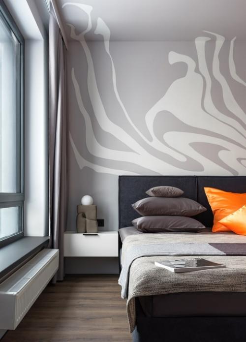 Цветной интерьер однокомнатной квартиры 40 м 2 в ЖК черная речка в Санкт-петербурге. 06