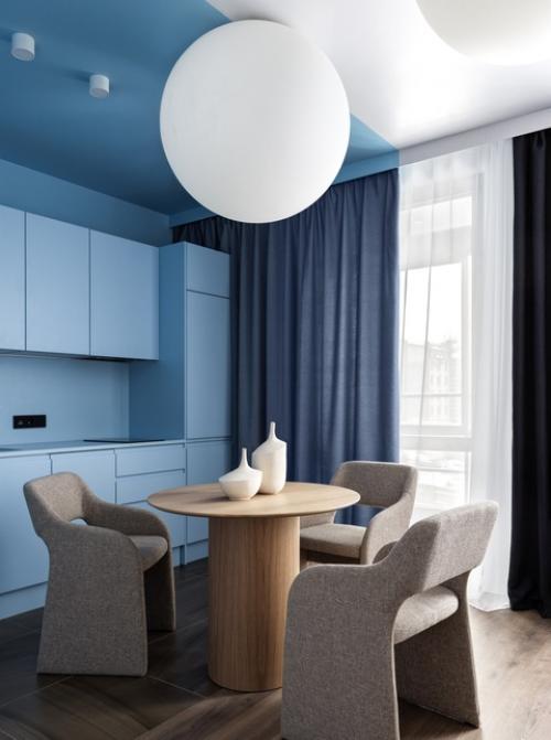 Цветной интерьер однокомнатной квартиры 40 м 2 в ЖК черная речка в Санкт-петербурге. 01