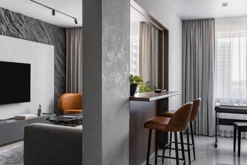 Брутальный интерьер квартиры для молодого человека из Челябинска - проект Ольги Лебедевой. 01