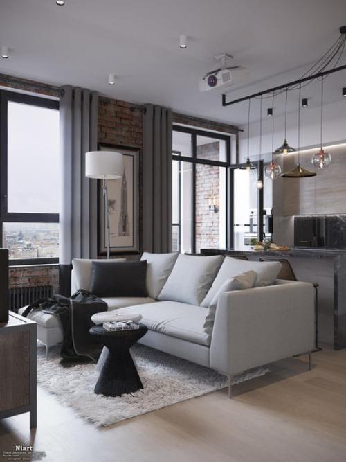 Современный дизайн двухкомнатной квартиры 63, 7 кв. 01