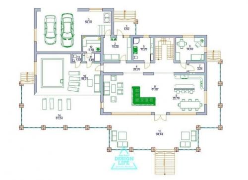 Дом 30 х 20 стильное альпийское шале со спа комплексом. 01