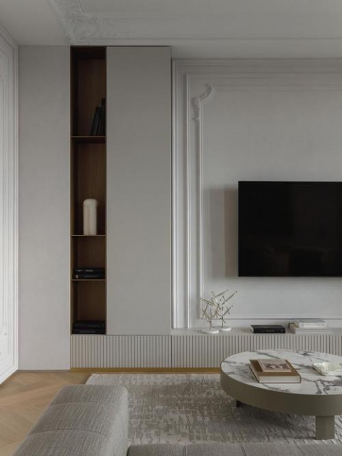 Интерьердня.  Команда архитектурного бюро Starikova Architects создала интерьер, сочетающий в себе классику и минимализм. 01