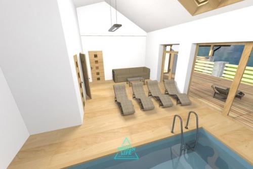 Дом 30 х 20 стильное альпийское шале со спа комплексом. 05