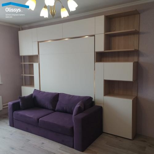 Большой модуль - трансформер 3 в 1 с диваном цвета баклажан закажите мебель Olissys \u2122 в любой город России. 01