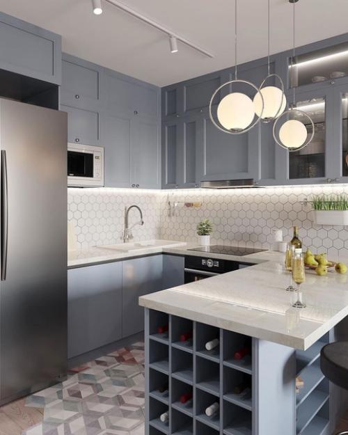 Кухня и прихожая в одном цветовом решении. 01