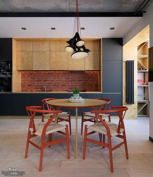 Дизайн двухкомнатной квартиры с барной стойкой на балконе. 04