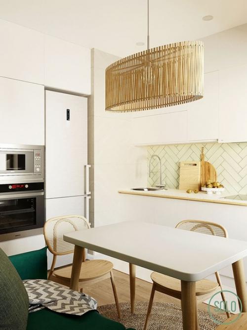 Интерьер кухни - гостиной в 1-комнатной квартире площадью 45 кв. 03