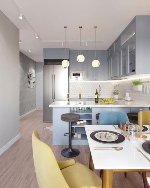 Кухня и прихожая в одном цветовом решении. 05