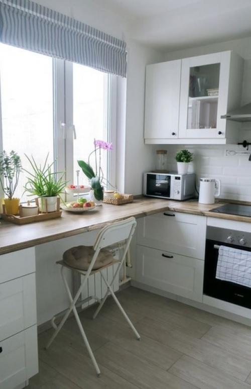 Чудесный, светлый, легкий интерьер кухни и гостиной - ремонт без дизайнера. 01