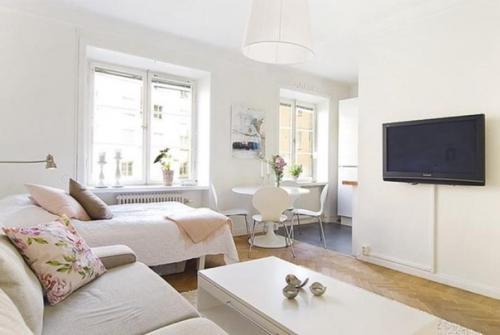 Светлый интерьер квартиры - студии площадью всего 31 кв. 01