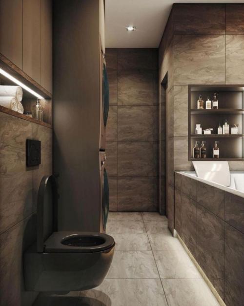 Дизайн квартиры. В темно - шоколадных тонах. 08