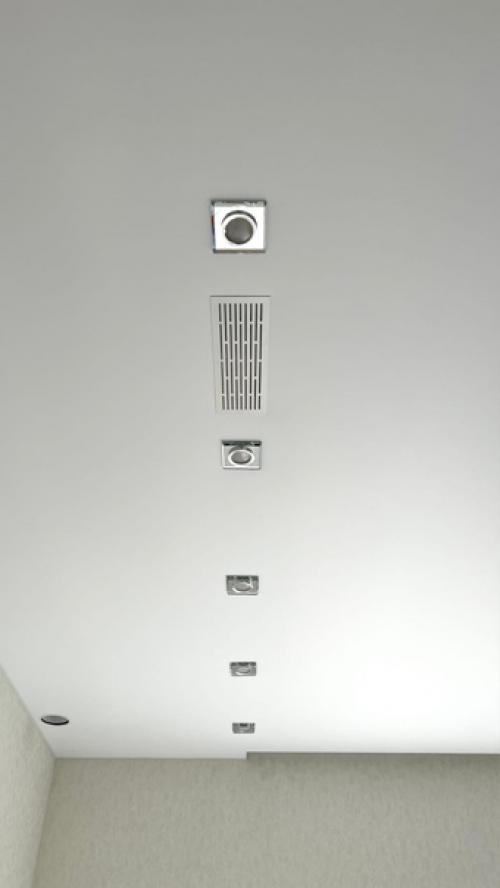 Сделал потолки в частном доме в зале совмещённый с кухней …. 03