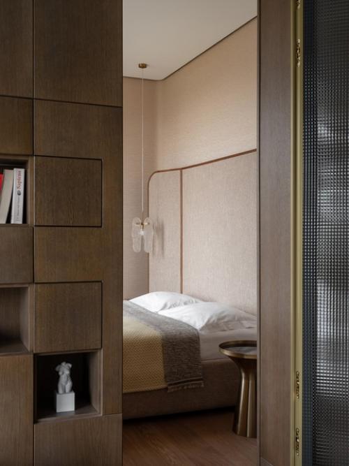 Благородный интерьер 1-комнатной квартиры 43, 5 м 2 в ЖК Spires в Москве. 06