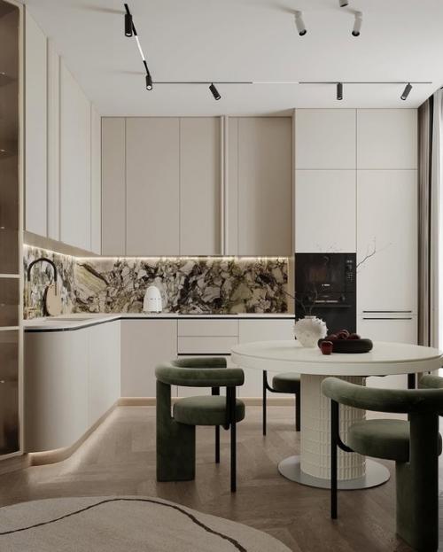 Интерьер кухни - гостиной в ЖК столичный. 09