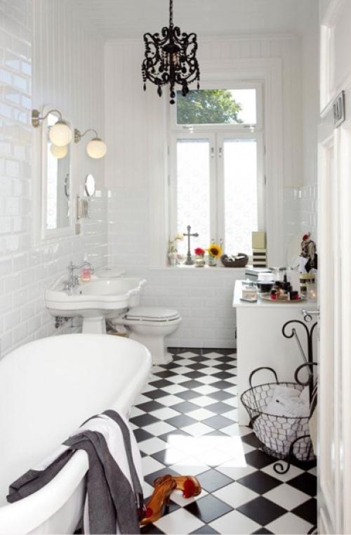 Как разнообразить белую ванную: 04