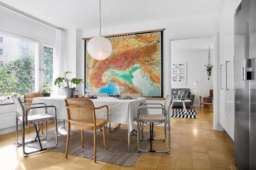 Карта- лучший способ интерьер без больших затрат разнообразить. 06