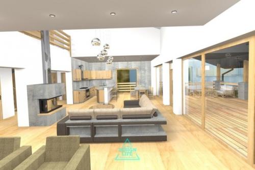 Дом 30 х 20 стильное альпийское шале со спа комплексом. 03