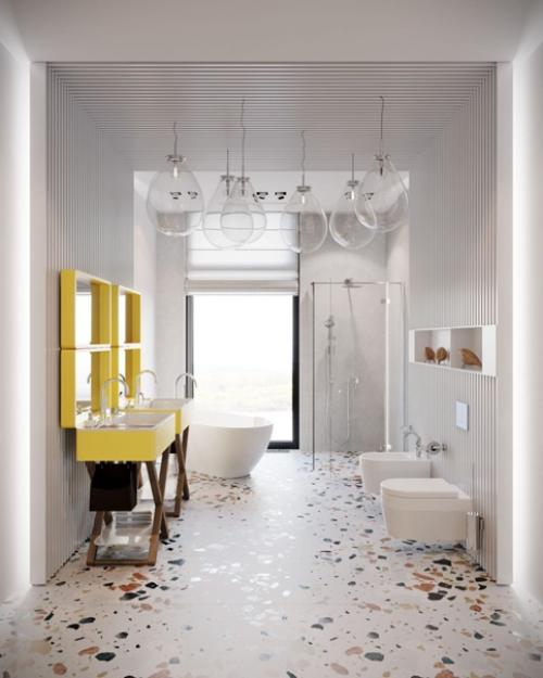 Как разнообразить белую ванную: 09