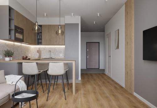 Проект 1-комнатной квартиры 42 кв. 01