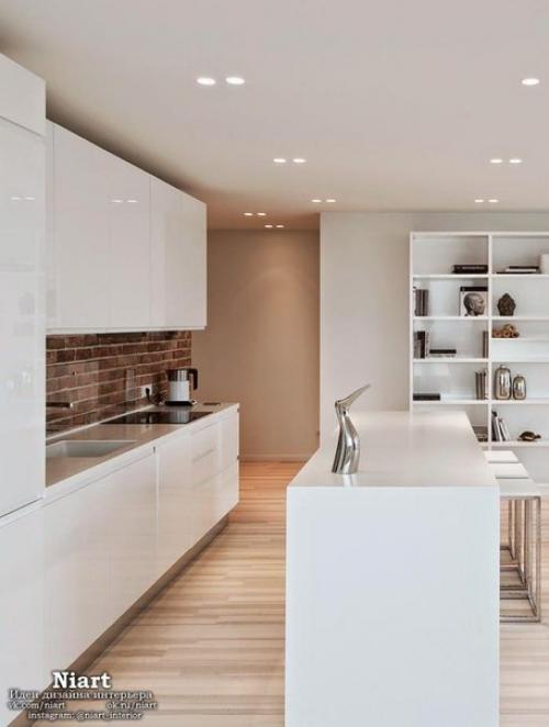 Стильный дизайн квартиры в белых тонах. 02