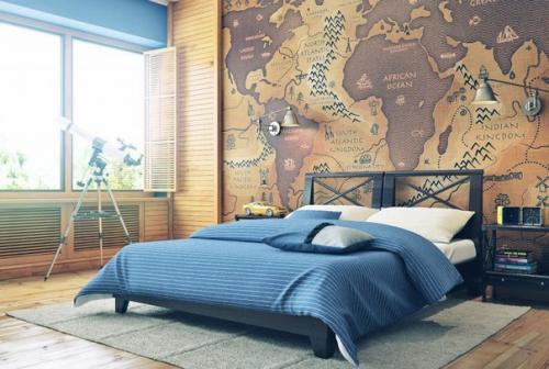 Карта- лучший способ интерьер без больших затрат разнообразить. 05