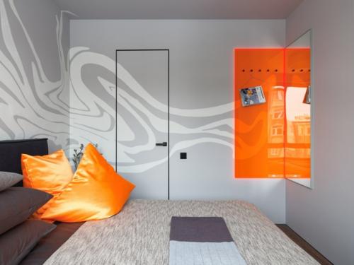 Цветной интерьер однокомнатной квартиры 40 м 2 в ЖК черная речка в Санкт-петербурге. 08