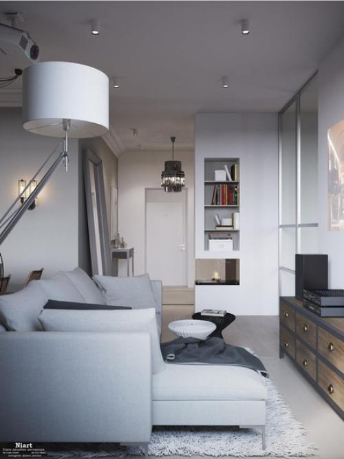 Современный дизайн двухкомнатной квартиры 63, 7 кв. 02