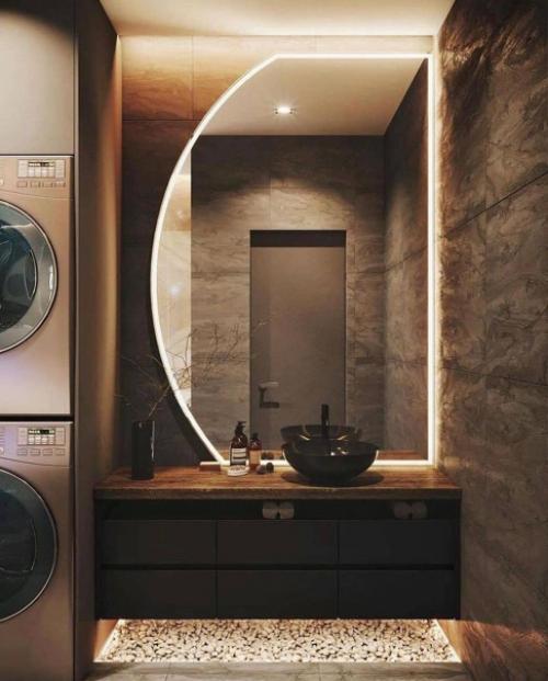 Дизайн квартиры. В темно - шоколадных тонах. 06