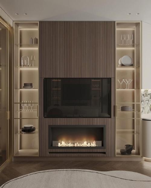 Интерьер кухни - гостиной в ЖК столичный. 08