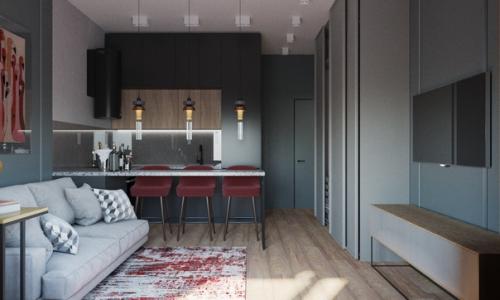 Дизайн кухни, совмещенной с гостиной - оригинальное решение, которое применяют дизайнеры при разработке почти каждого современного интерьера. 02