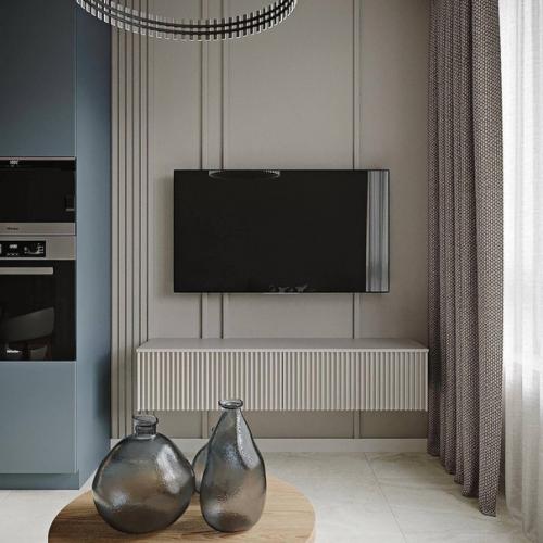 Интерьер кухни в двухкомнатной квартире. 04