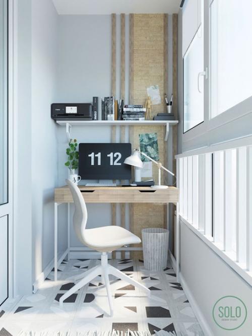 Интерьер кухни - гостиной в 1-комнатной квартире площадью 45 кв. 05