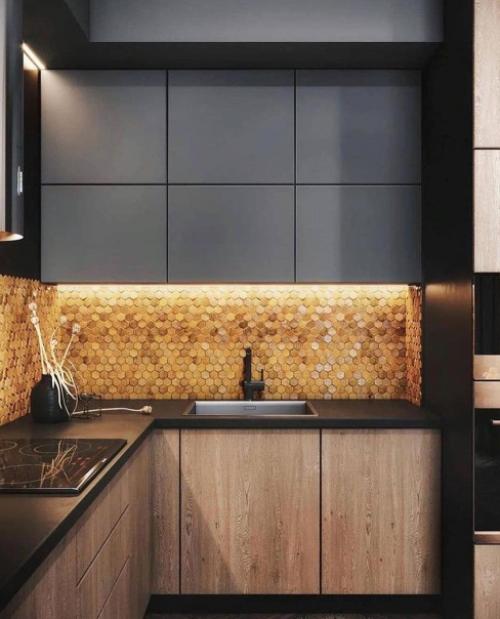 Дизайн квартиры. В темно - шоколадных тонах. 02