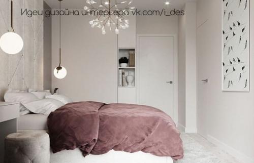 Приятный дизайн спальни в спокойной цветовой гамме. 04