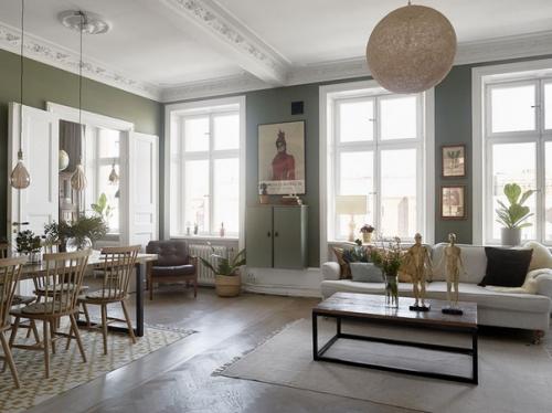 Альбом номер 1. скандинавская квартира с отдельной цветовой гаммой для каждой комнаты. 03