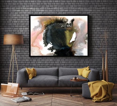 Абстракция в интерьере: как выбрать картину и оформить её. 04