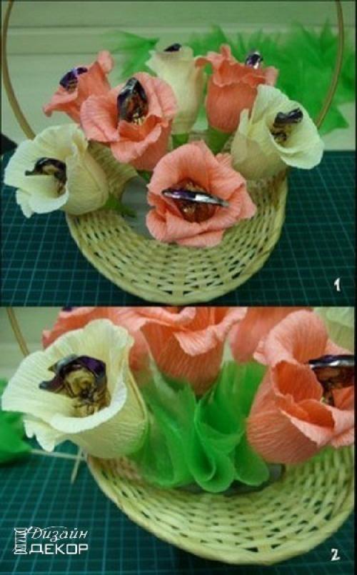 Мастер-класс: букет из конфет? 07