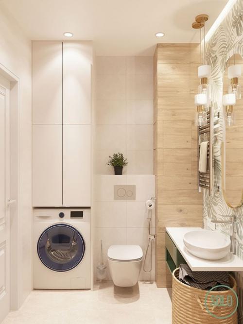 Интерьер совмещенного санузла в 1-комнатной квартире площадью 45 кв. 04