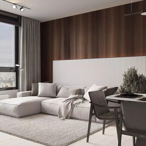 Интерьер кухни - гостиной, площадью 18 кв. 02