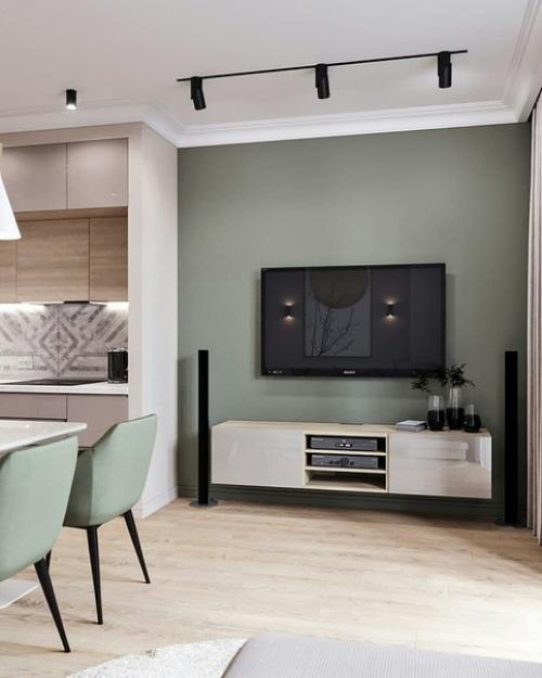 Оцените дизайн кухни - гостиной. 06