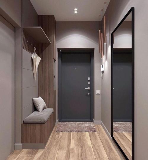 Серый цвет в прихожей ещё очень долго актуальным будет. 01