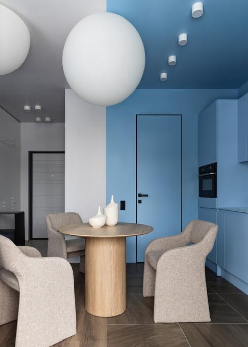 Цветной интерьер однокомнатной квартиры 40 м 2 в ЖК черная речка в Санкт-петербурге. 03