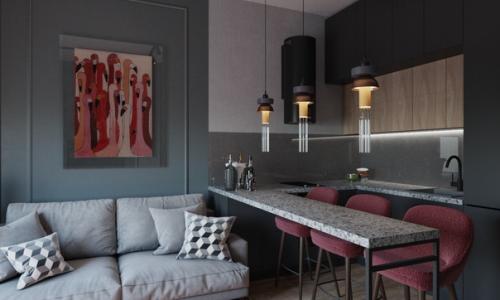 Дизайн кухни, совмещенной с гостиной - оригинальное решение, которое применяют дизайнеры при разработке почти каждого современного интерьера. 03