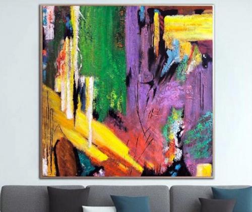 Абстракция в интерьере: как выбрать картину и оформить её. 02