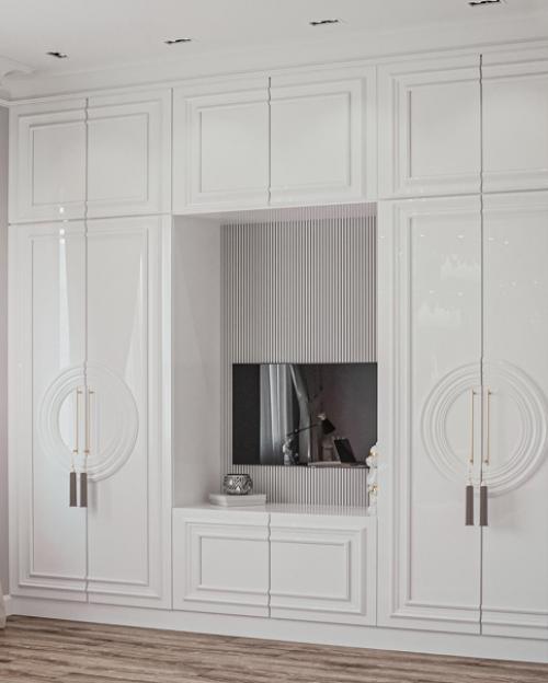 Интерьер спальни. С рабочим местом. 04