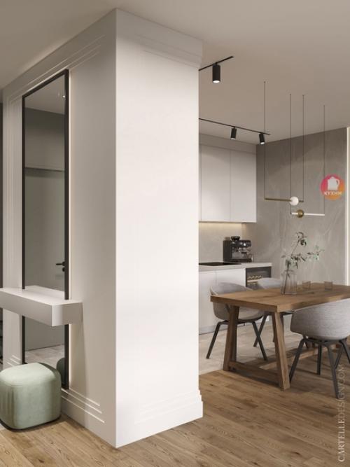 Отличный современный и функциональный интерьер кухни - гостиной. 08