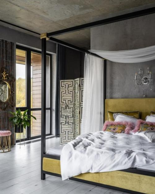 Серый - прекрасная база для самого броского декора. 01