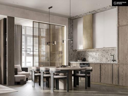 Дизайнгостиной интерьеркухни.  Что делать семейной паре, если предпочтения в интерьере у них расходятся? 02