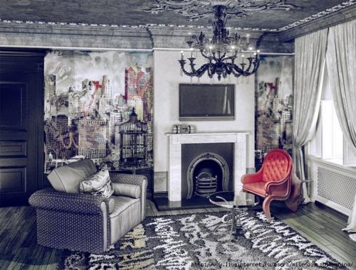 Стиль декаданс в интерьере. 01