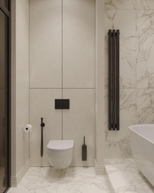 Мастер - ванная в двухэтажной квартире с мансардой получилась очень светлой и изящной. 02